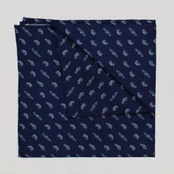 Navy Racing Cars Printed Silk Hank