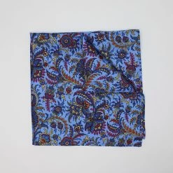Blue Paisley Silk Hank