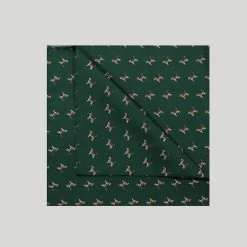 Green Dogs Printed Silk Hank