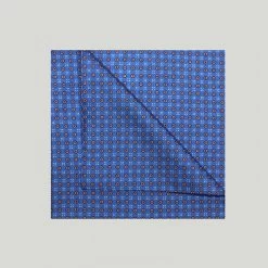 Blue Neat Printed Silk Hank