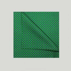 Green Neat Printed Silk Hank