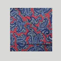 Pink Bright Paisley Printed Silk Hank