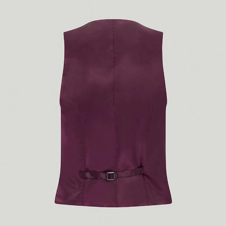 Mid Green Lambswool Check Waistcoat - Image 3