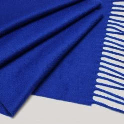 Electric Blue Scottish Pure Cashmere Scarf