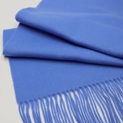 Sky Blue Plain Wool Scarf
