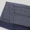 Navy Spots Pure Silk Scarf