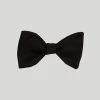 Black Barathea Single End Bow Tie