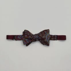 English Silk Rust Paisley Bowtie
