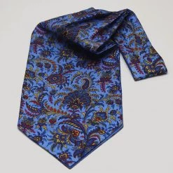 Blue Paisley Silk Cravat