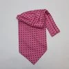 Pink With Blue Spot Silk Cravat